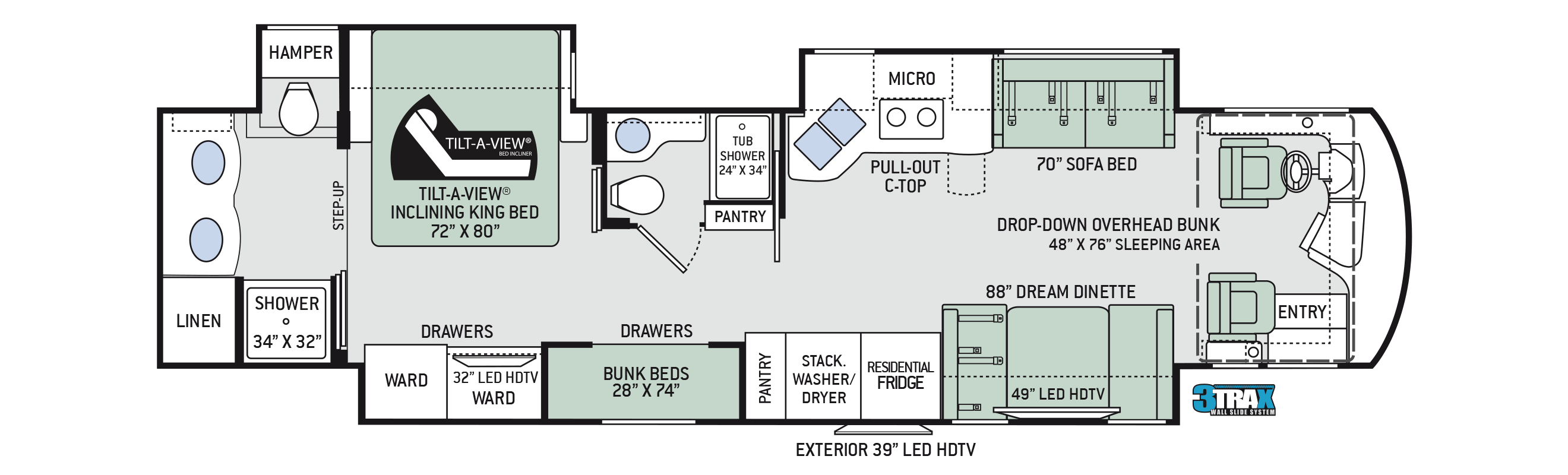 2018 Thor Aria 4000 Floor Plan