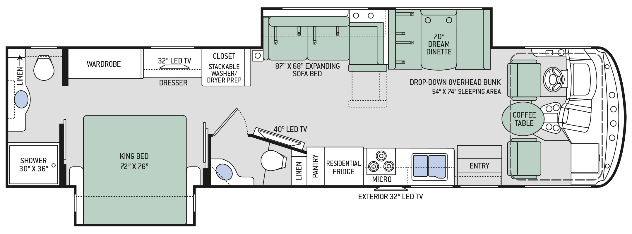 2018 Thor Windsport 35M Floor Plan