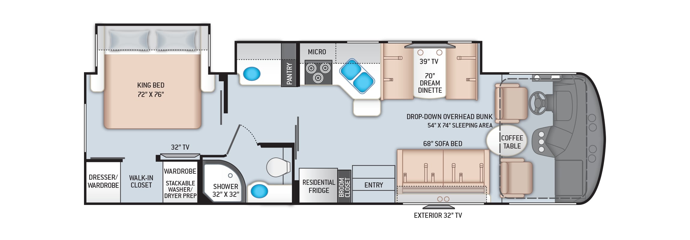 2021 Thor Windsport 31C Floor Plan