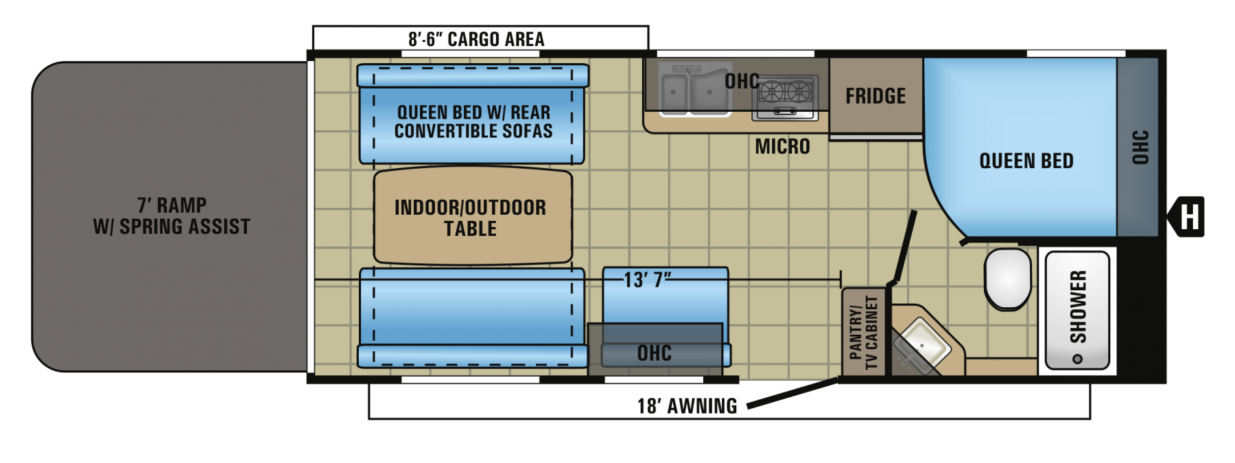 2017 Jayco Octane SL 222 Floor Plan