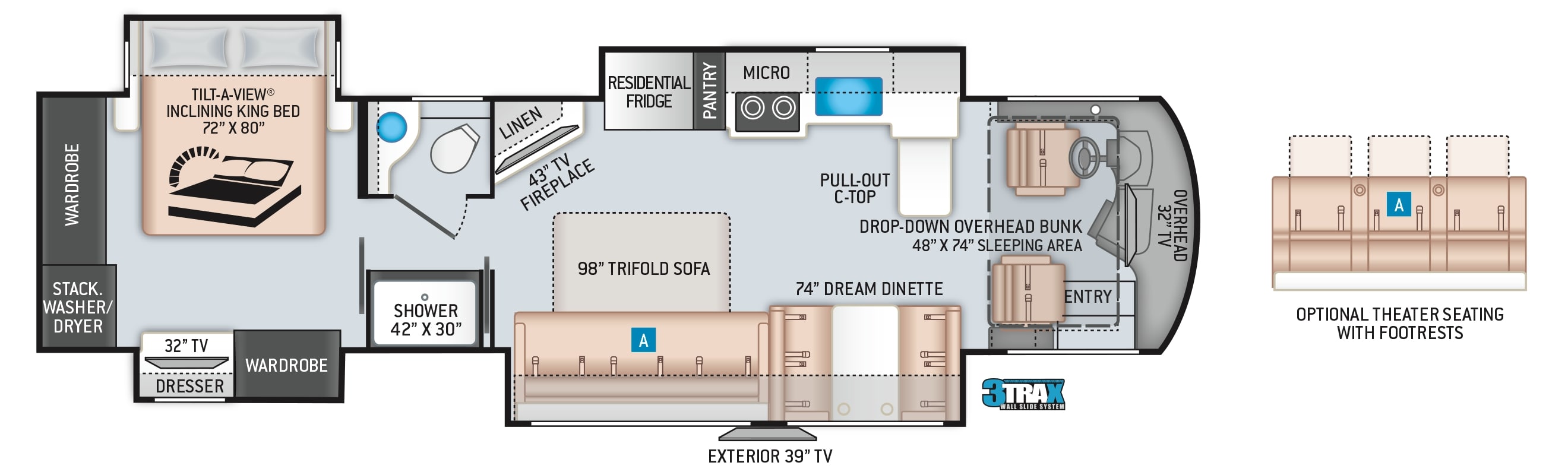 2022 Thor Aria 3701 Floor Plan