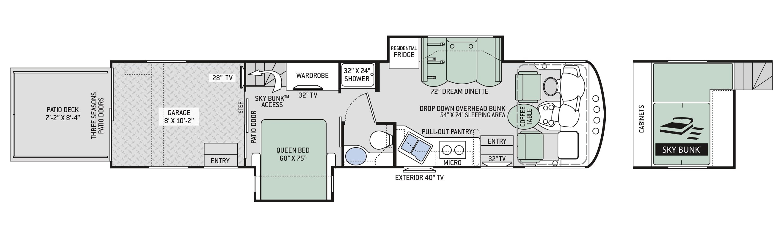 2019 Thor Outlaw 37RB Floor Plan