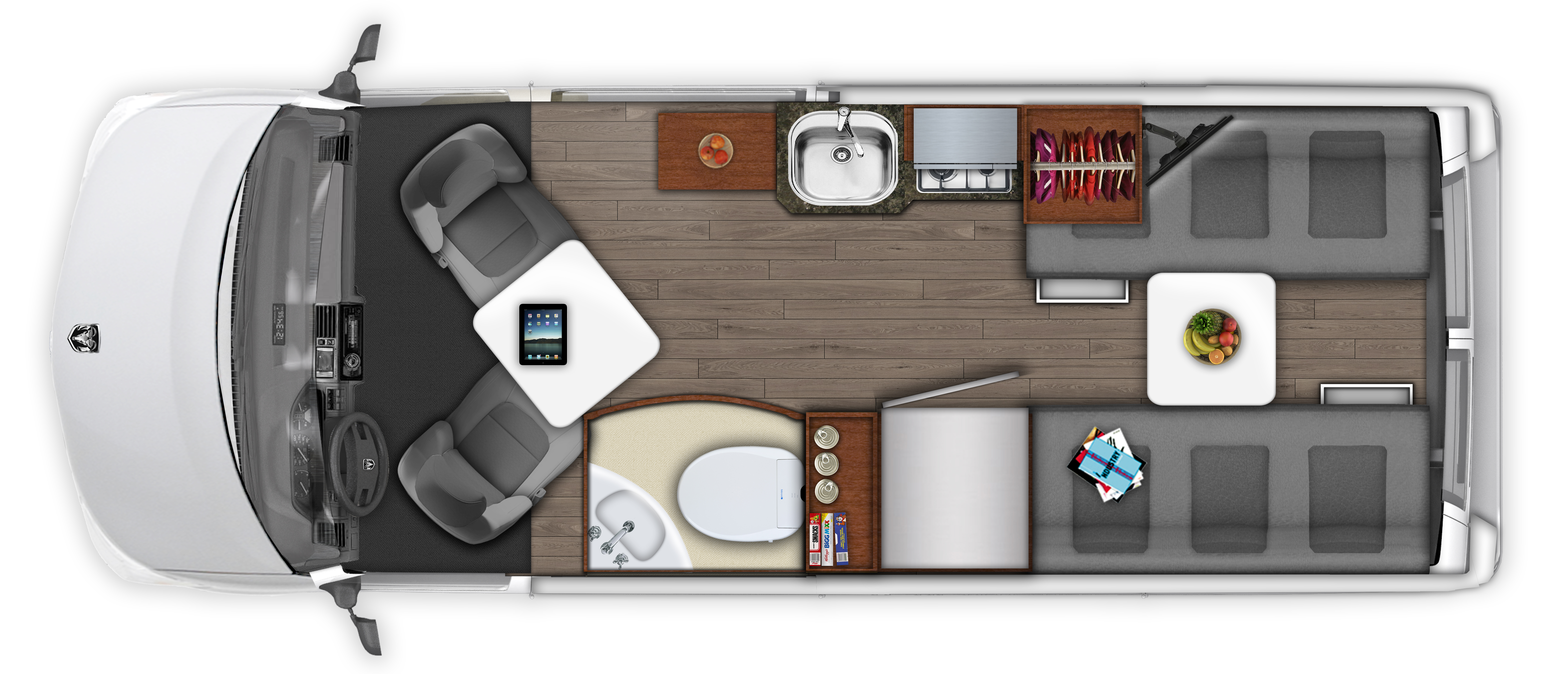 2018 Roadtrek Zion Floor Plan