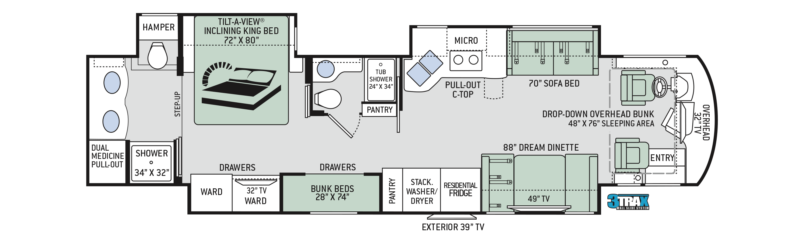 2019 Thor Aria 4000 Floor Plan