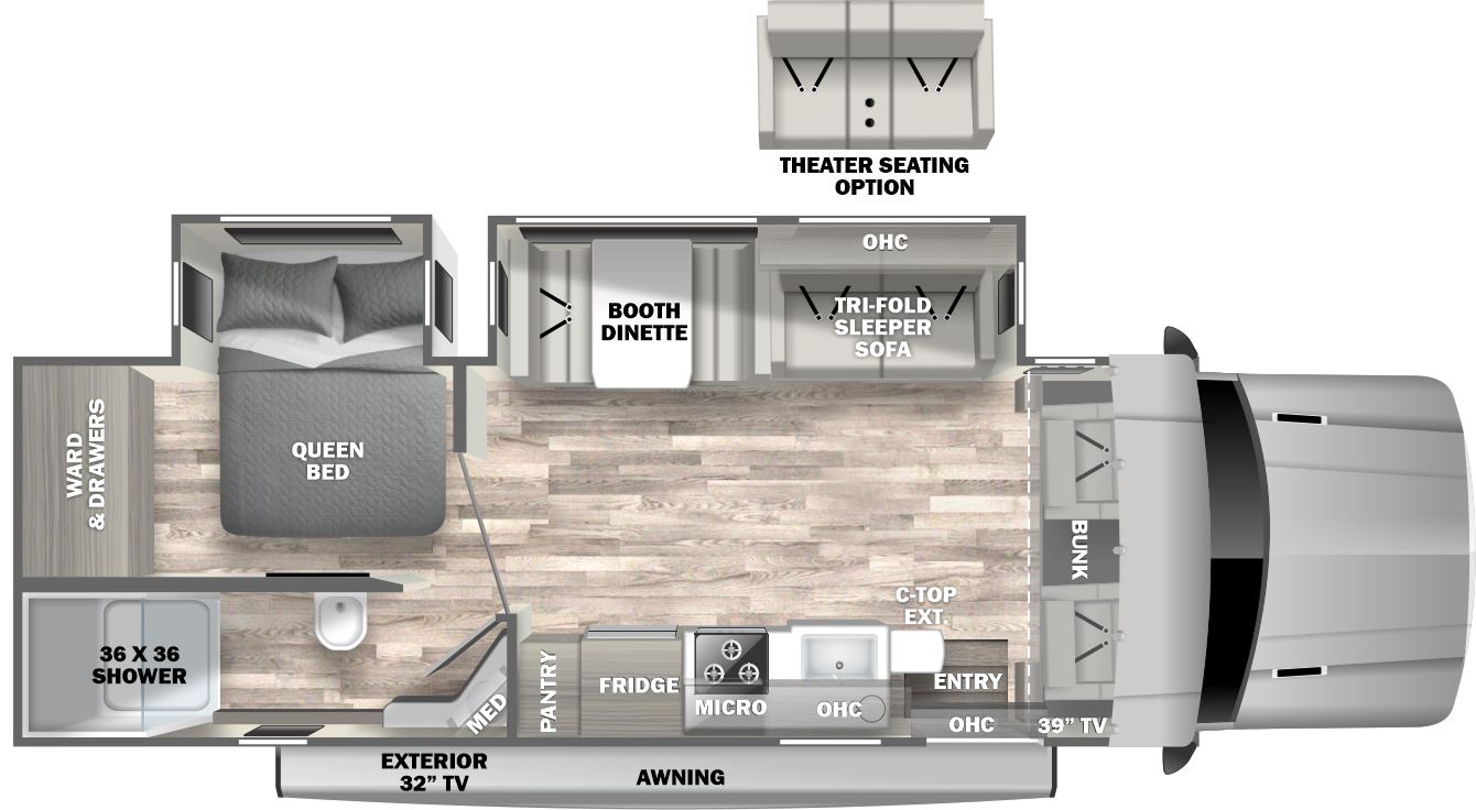 2023 Dynamax Isata 5 4x4 30FW with Xplorer Package Floor Plan