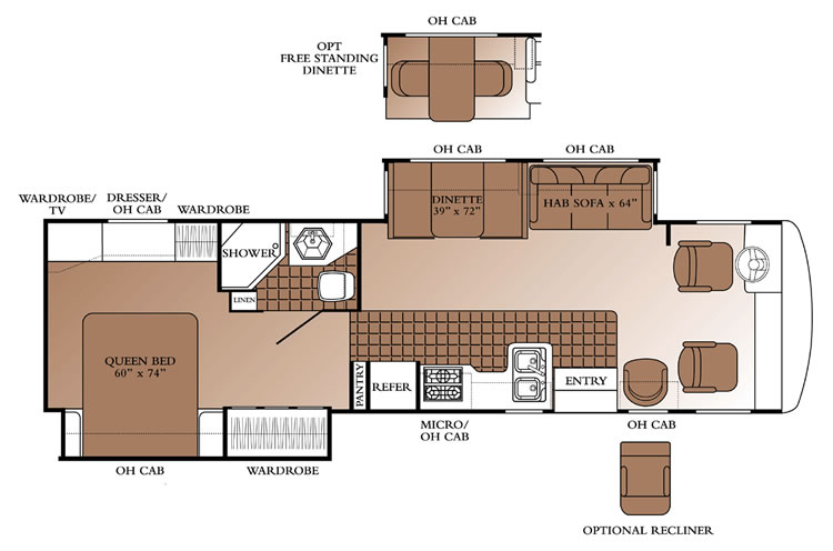 2004 Georgie Boy Landau 3402DS Floor Plan