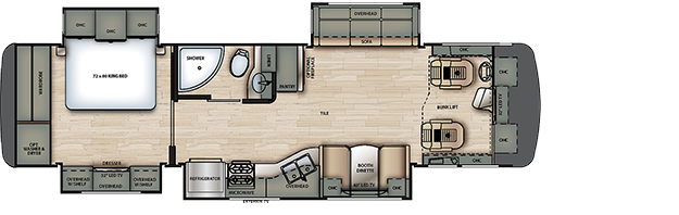 2020 Forest River Berkshire 34QS Floor Plan