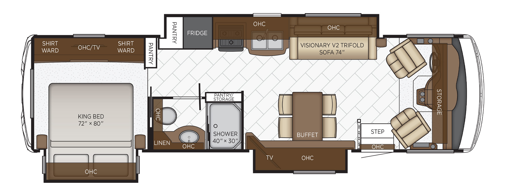 2022 Newmar Bay Star 3226 Floor Plan