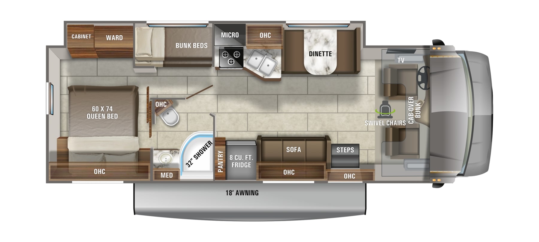 2021 Jayco Redhawk 31F Floor Plan