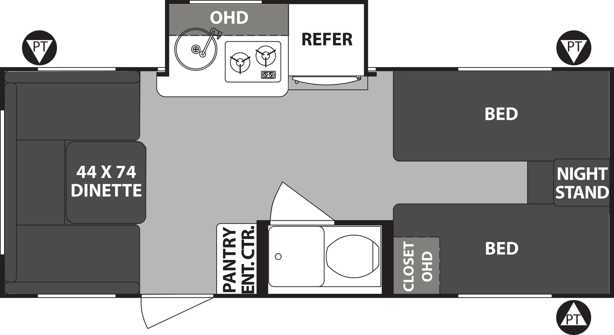 2020 Forest River R-Pod 191 Floor Plan