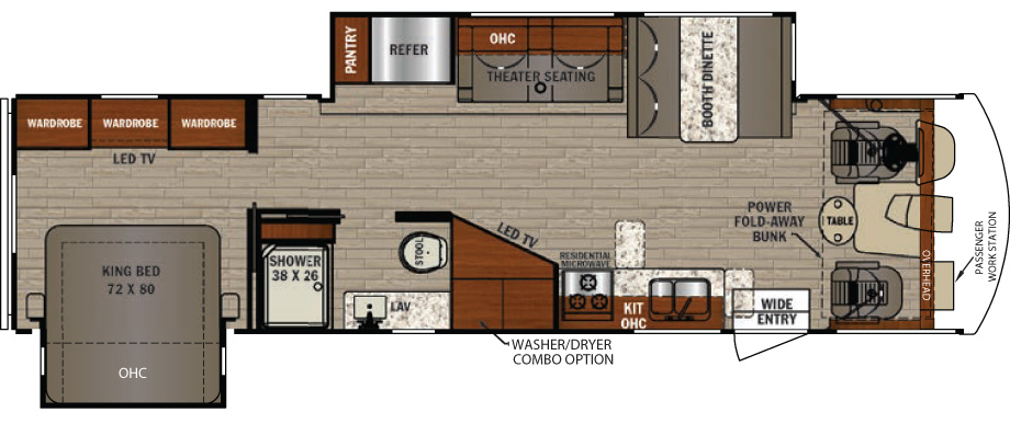 2019 Forest River FR3 33DS Floor Plan