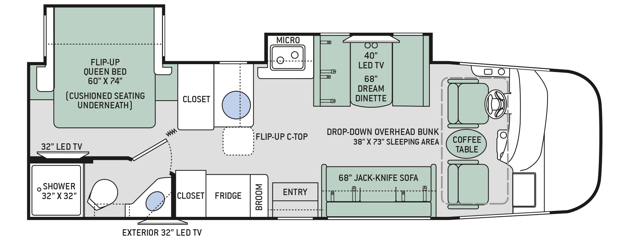 2018 Thor Vegas 27.7 Floor Plan