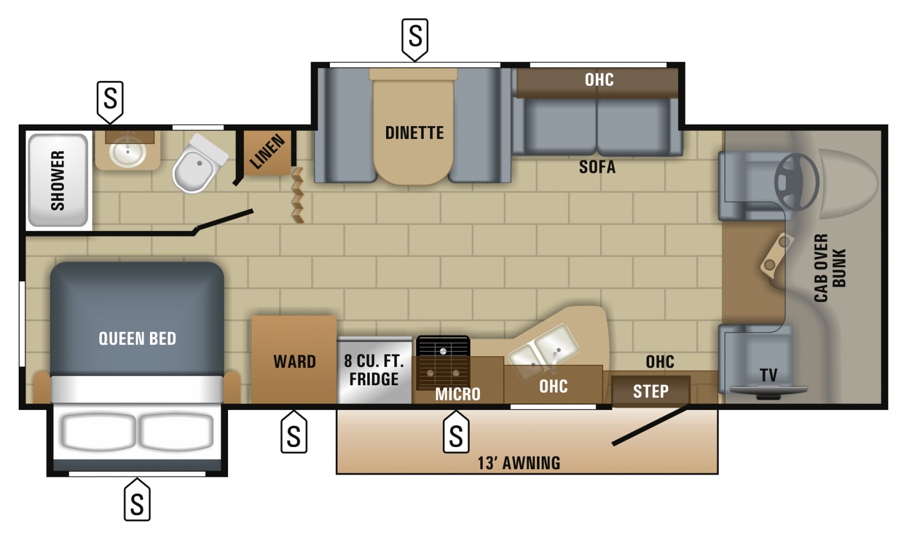 2018 Jayco Redhawk 26XD Floor Plan