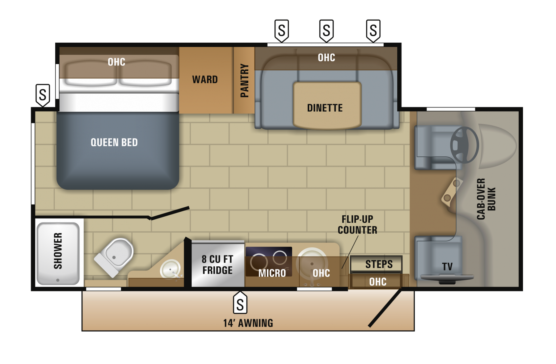 2018 Jayco Melbourne 24L Floor Plan