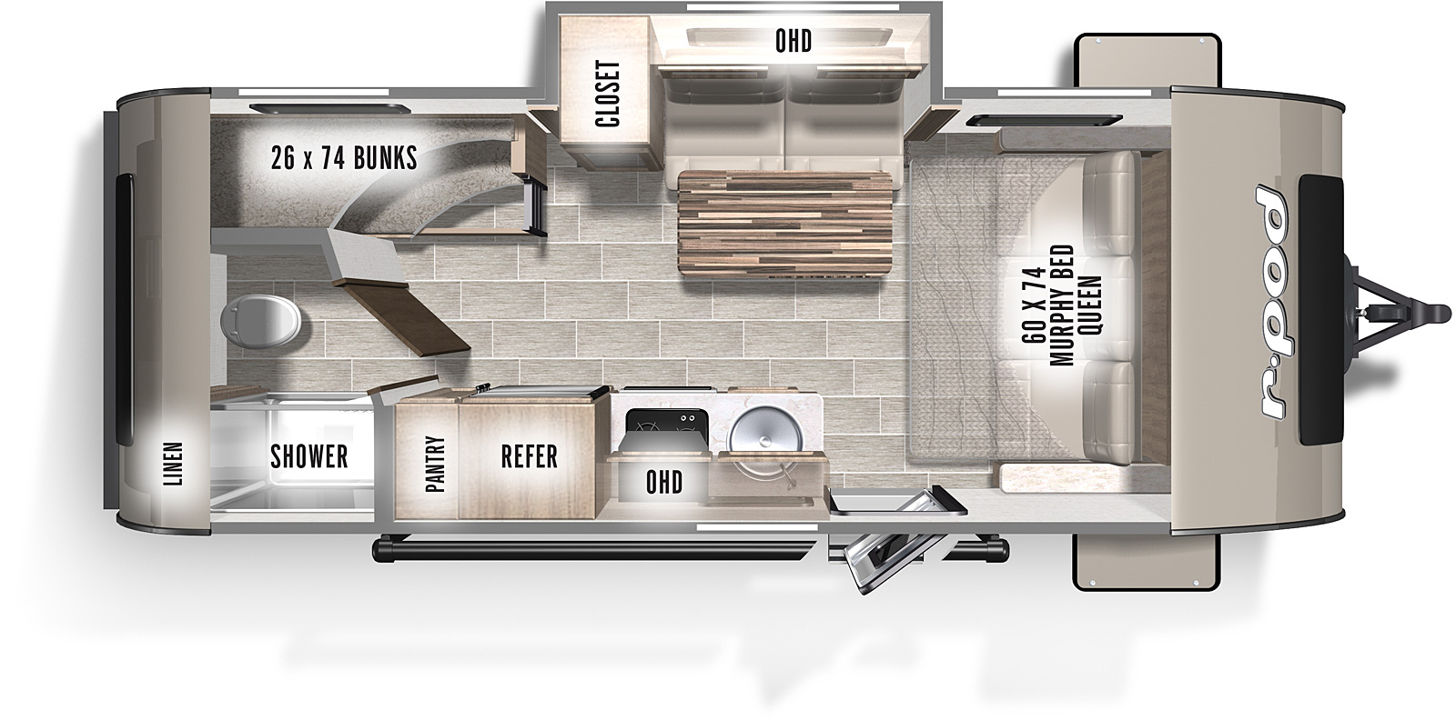 2022 Forest River R-Pod 193 Floor Plan