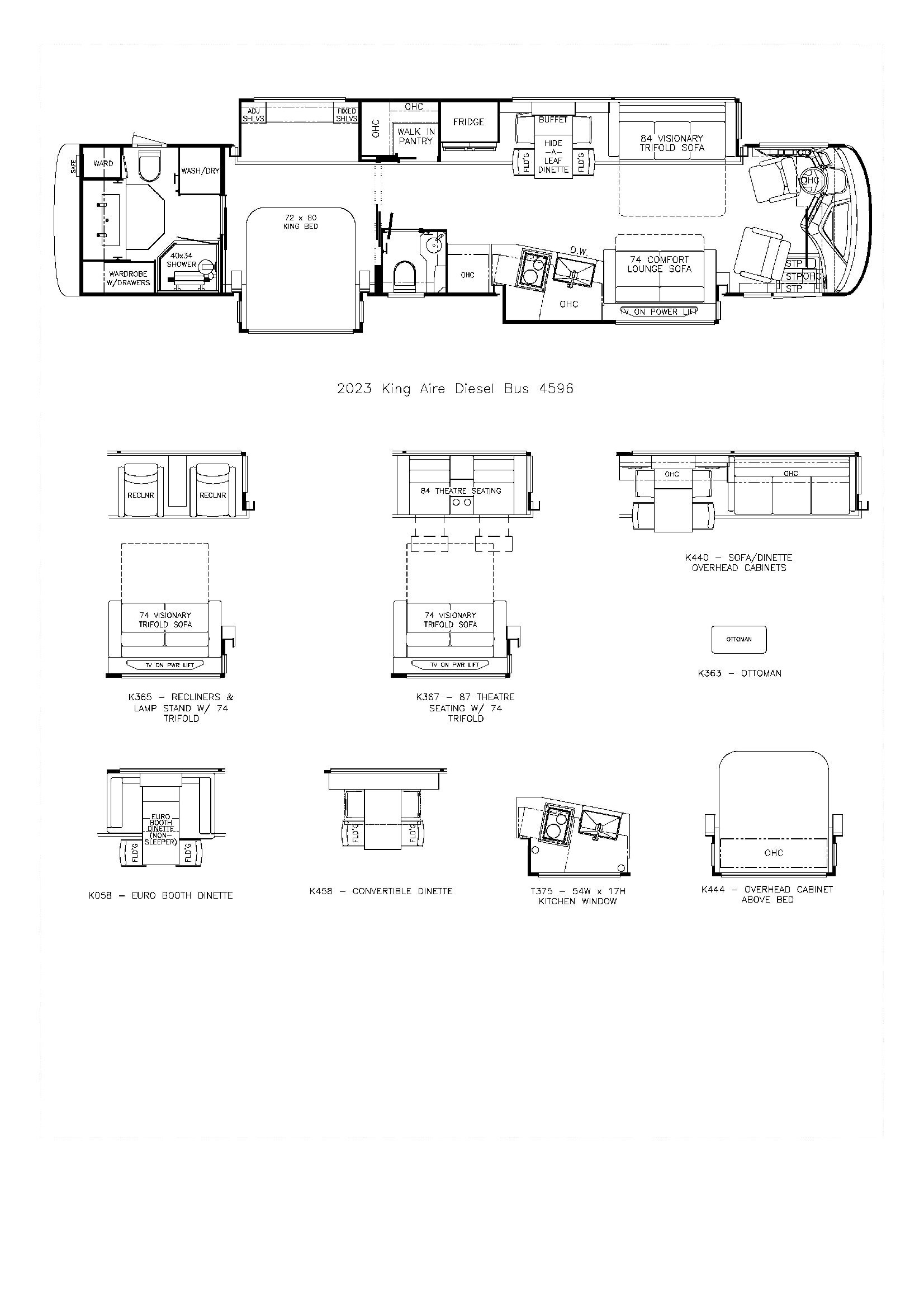 2023 Newmar King Aire 4596 Floor Plan