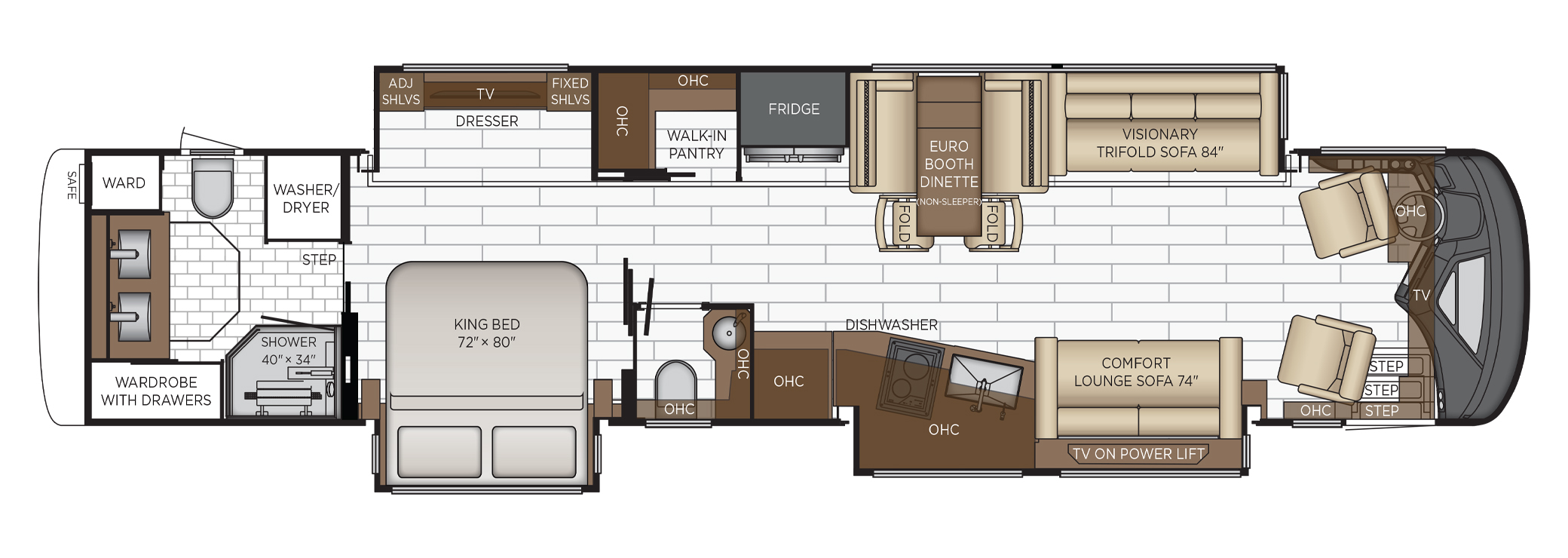 2026 Newmar King Aire 4596 Floor Plan