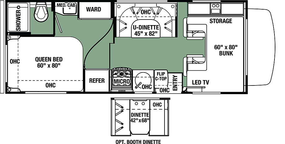 2018 Forest River Forester LE 2351LE Floor Plan
