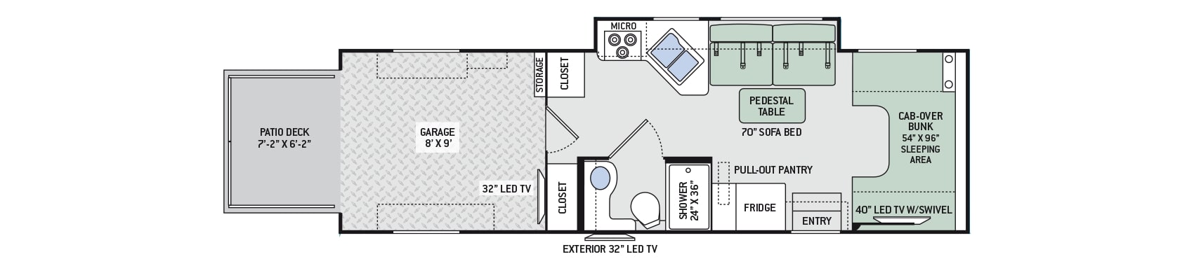 2017 Thor Outlaw 29H Floor Plan