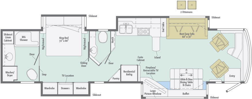 2016 Itasca Ellipse 42HD Floor Plan