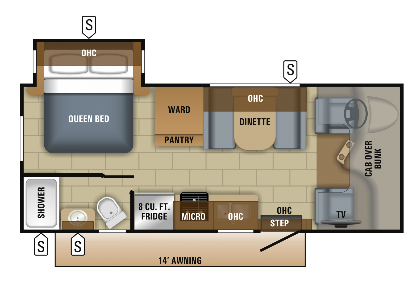 2018 Jayco Redhawk 22J Floor Plan