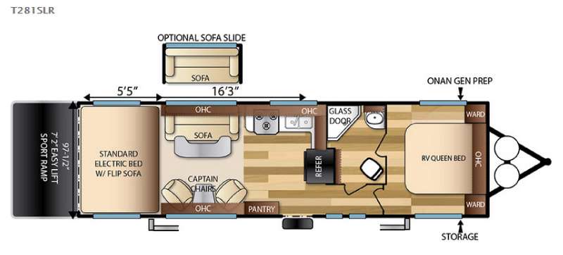 2017 Forest River Sandstorm 281SLR Floor Plan