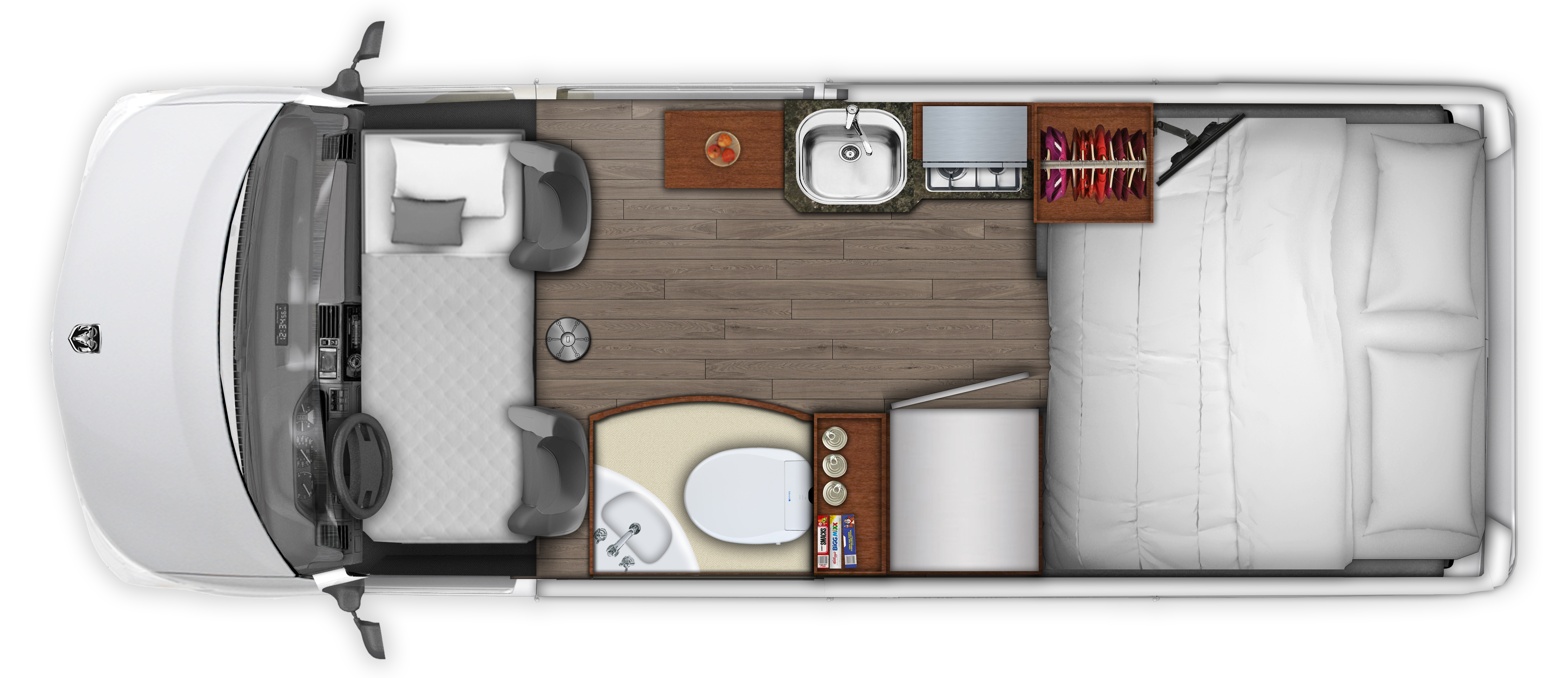 2018 Roadtrek Zion Floor Plan