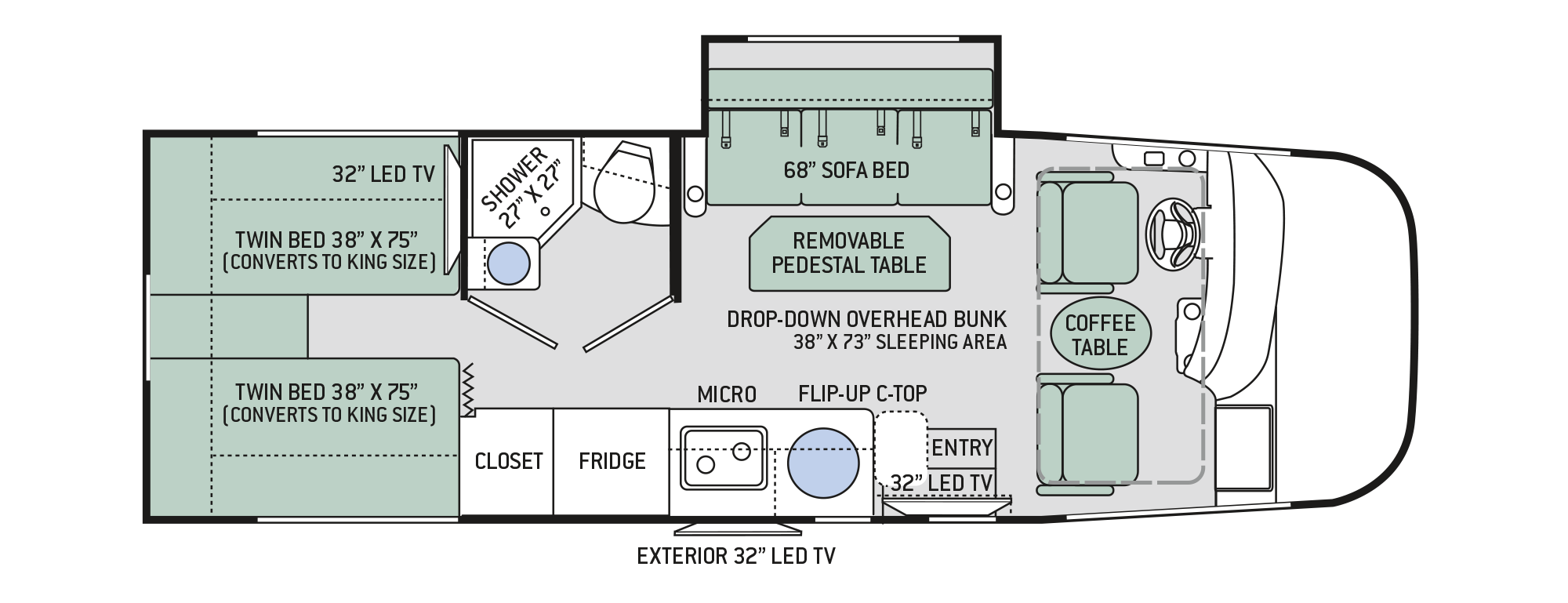 2018 Thor Vegas 24.1 Floor Plan