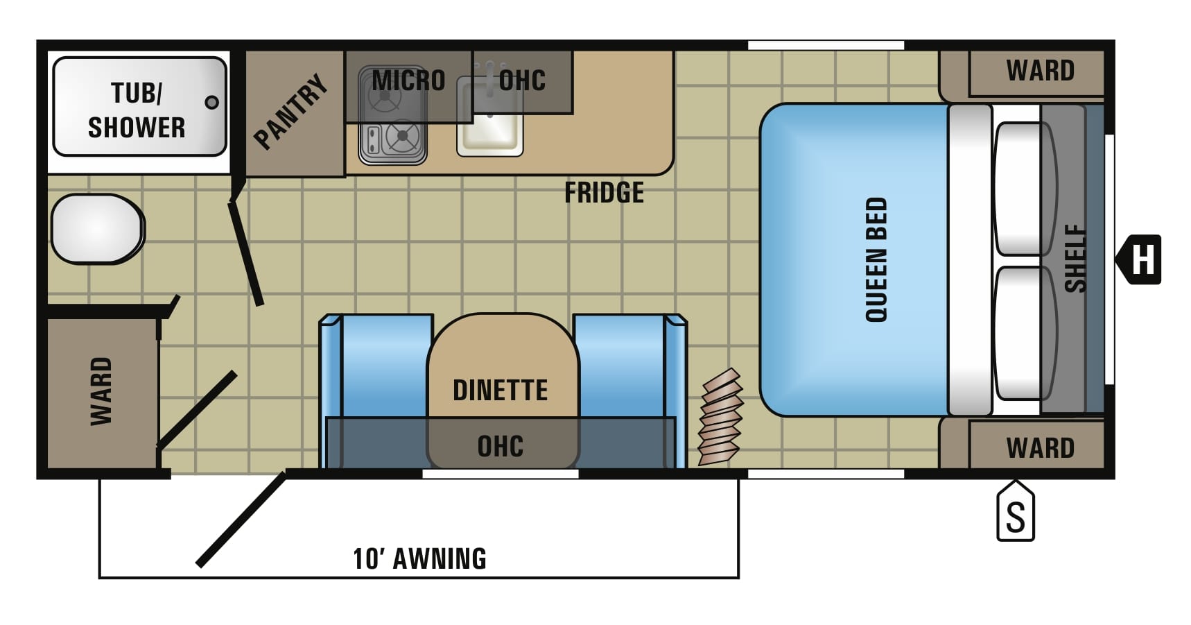 2017 Jayco Jay Flight SLX 195RB Floor Plan