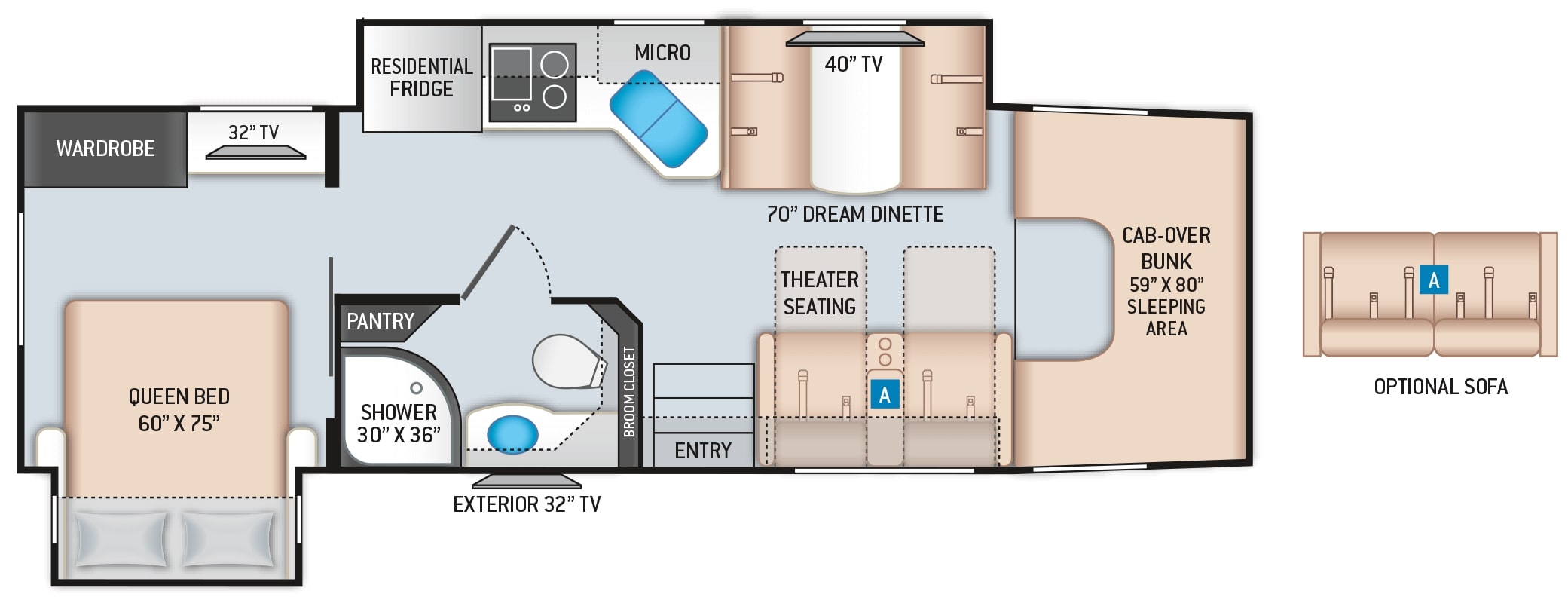 2020 Thor Omni 4x4 XG32 Floor Plan