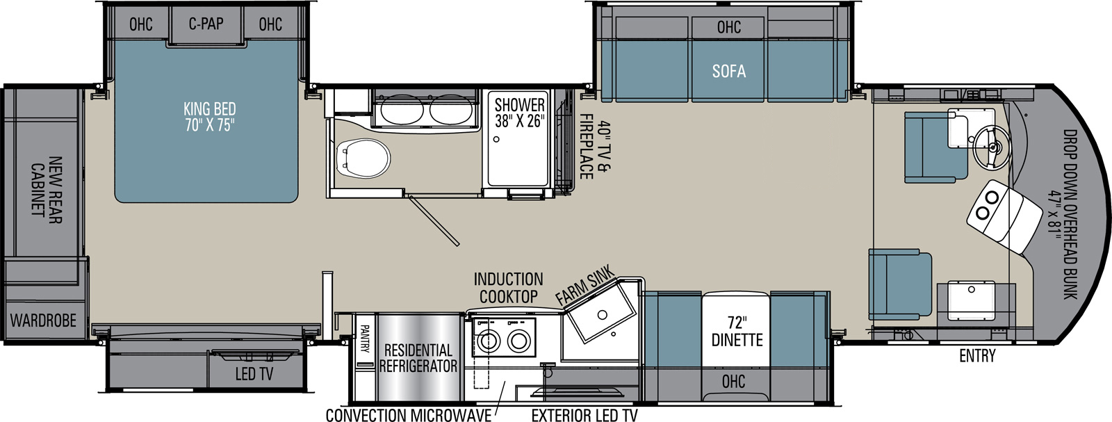 2021 Coachmen Sportscoach SRS 354QS Floor Plan