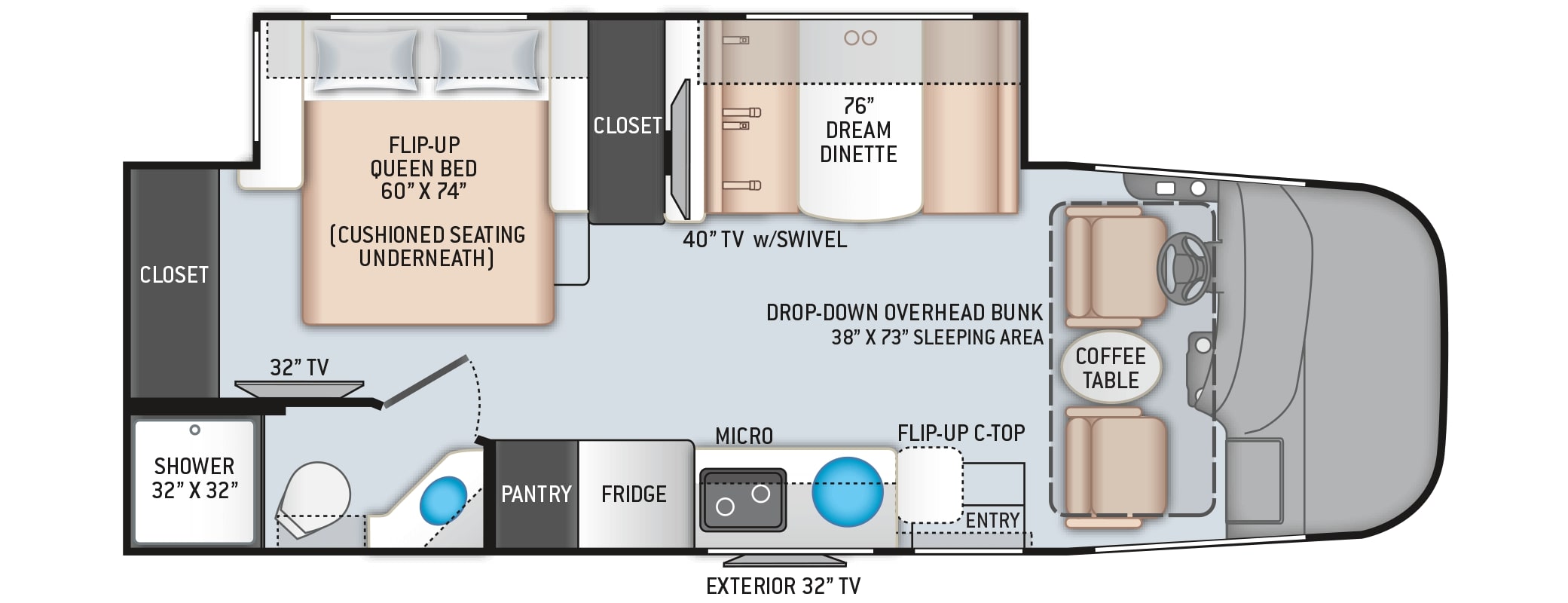 2020 Thor Vegas 25.6 Floor Plan