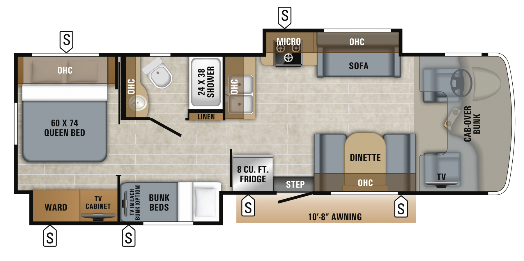 2019 Jayco Greyhawk 31FS Floor Plan