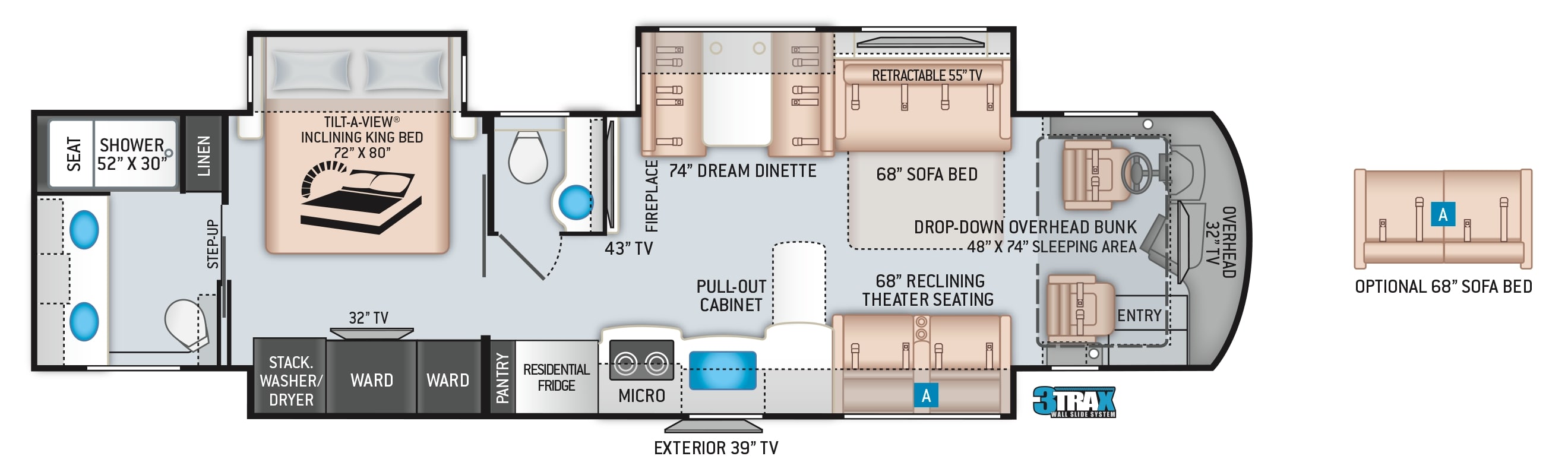 2022 Thor Aria 3901 Floor Plan