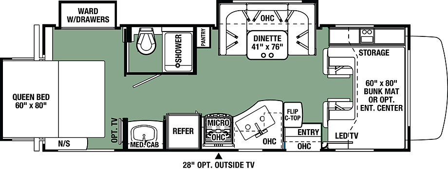 2018 Forest River Forester 2501TS Floor Plan