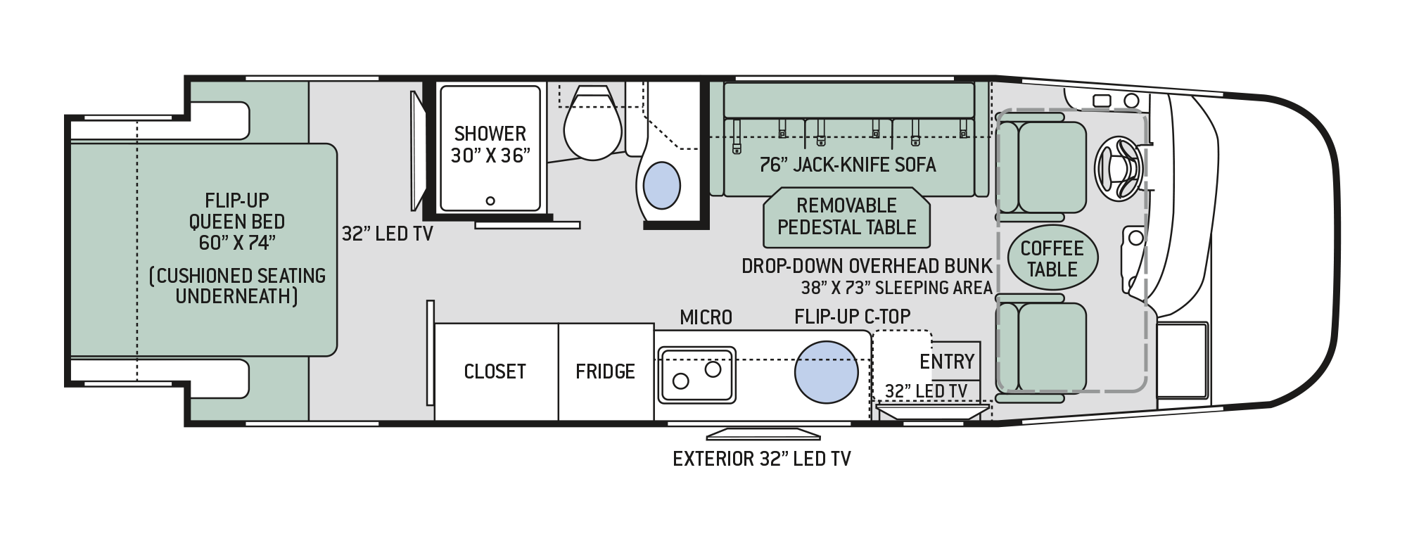2018 Thor Vegas 25.2 Floor Plan