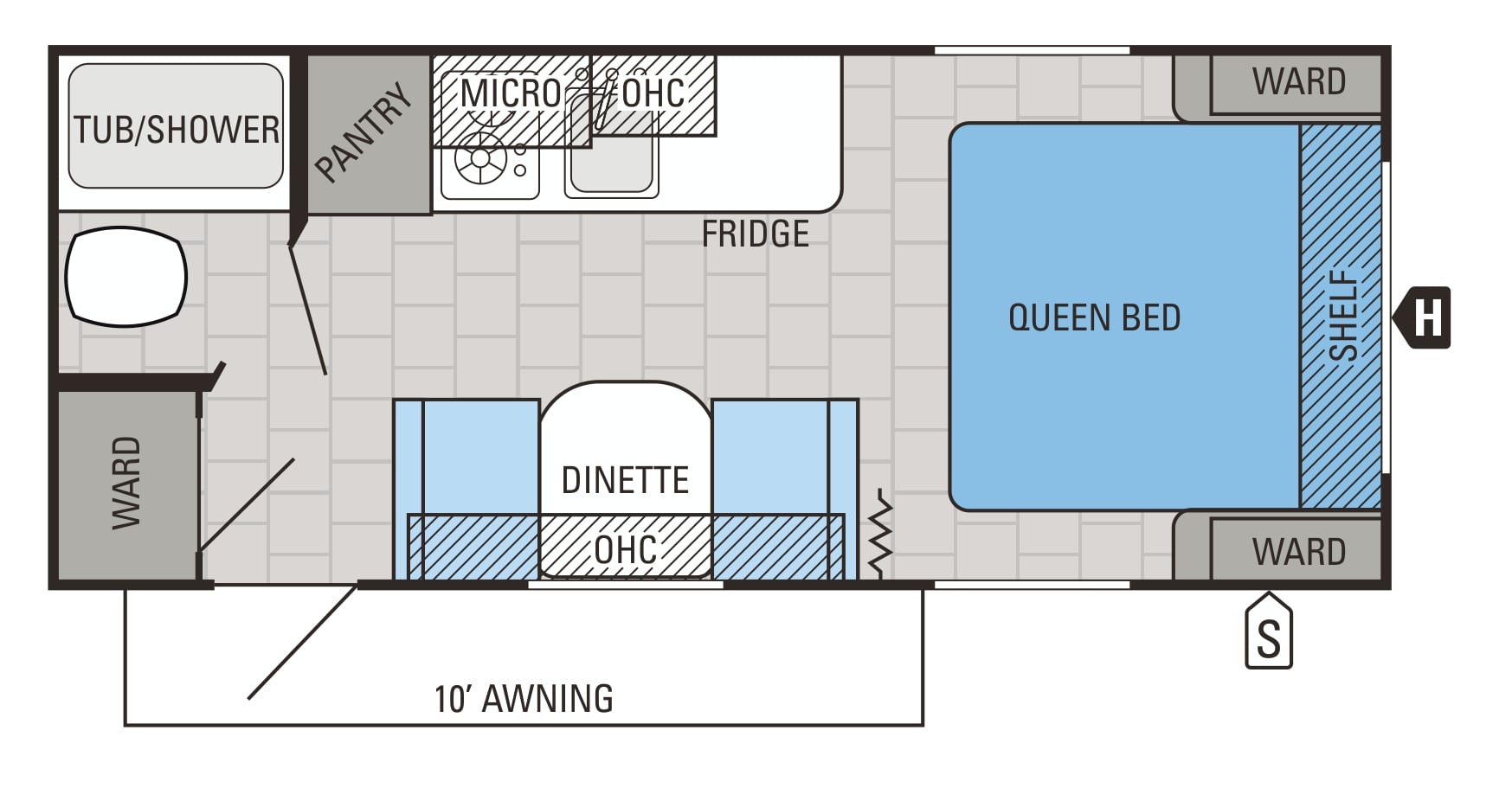 2016 Jayco Jay Flight SLX 195RB Floor Plan