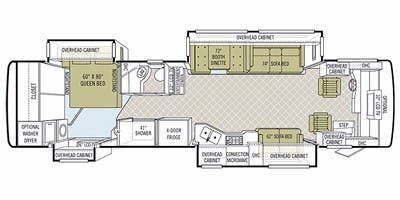 2011 Tiffin Phaeton 36QSH Floor Plan