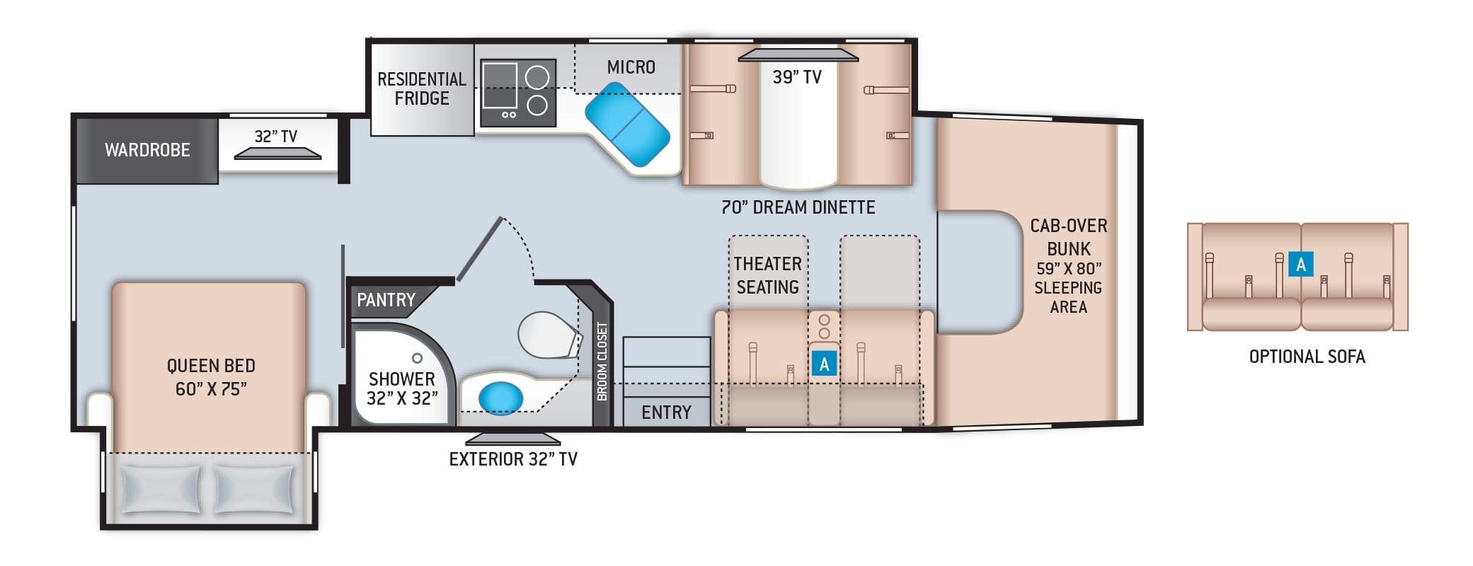 2021 Thor Omni 4x4 XG32 Floor Plan