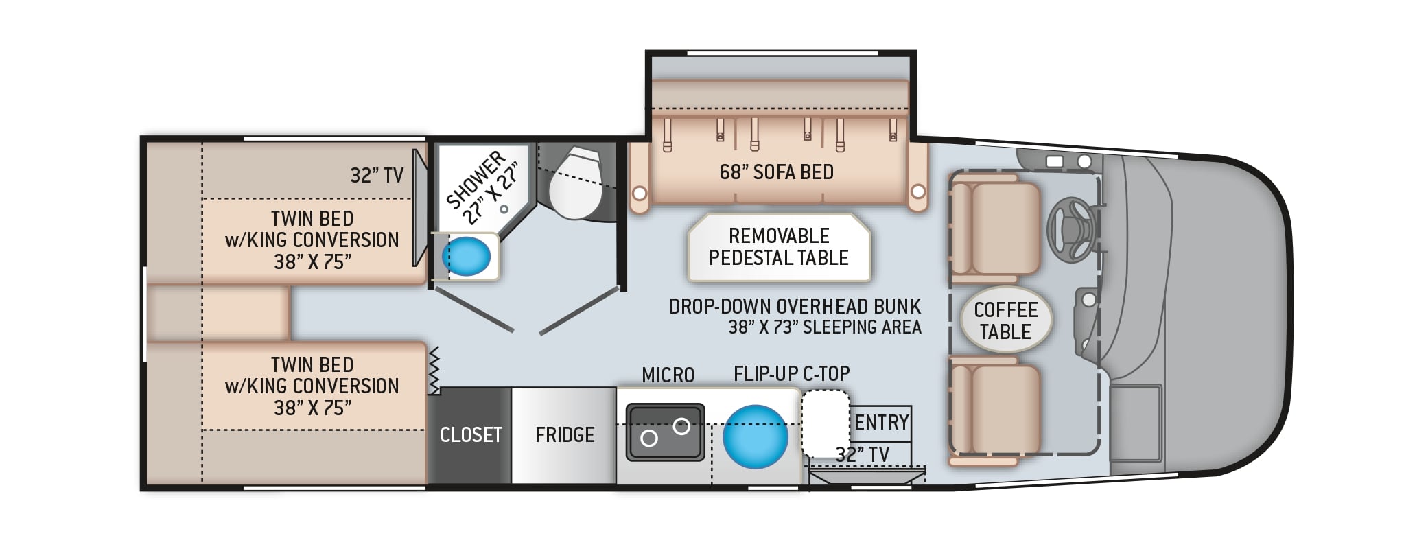 2021 Thor Vegas 24.1 Floor Plan