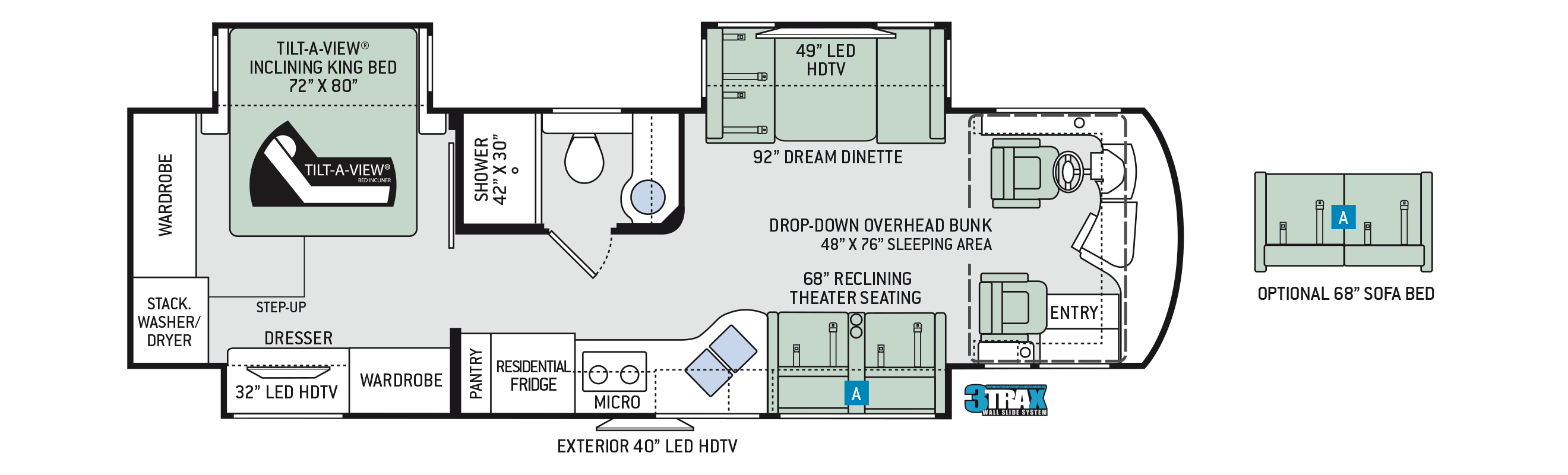 2018 Thor Aria 3401 Floor Plan