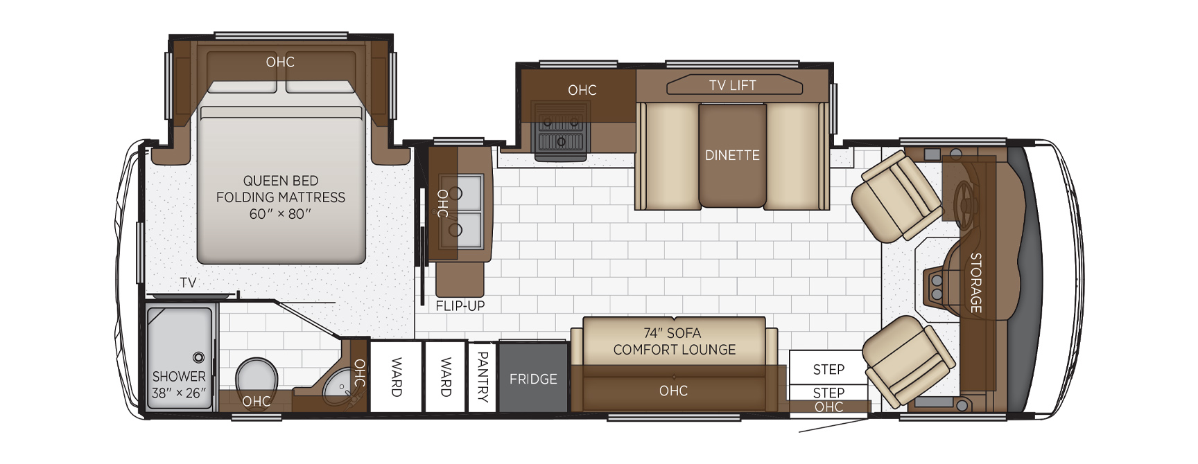 2021 Newmar Bay Star Sport 2813 Floor Plan