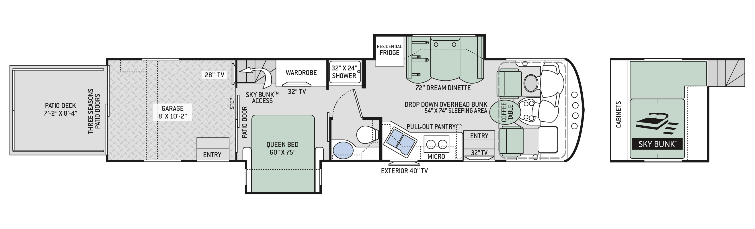 2019 Thor Outlaw 37RB Floor Plan