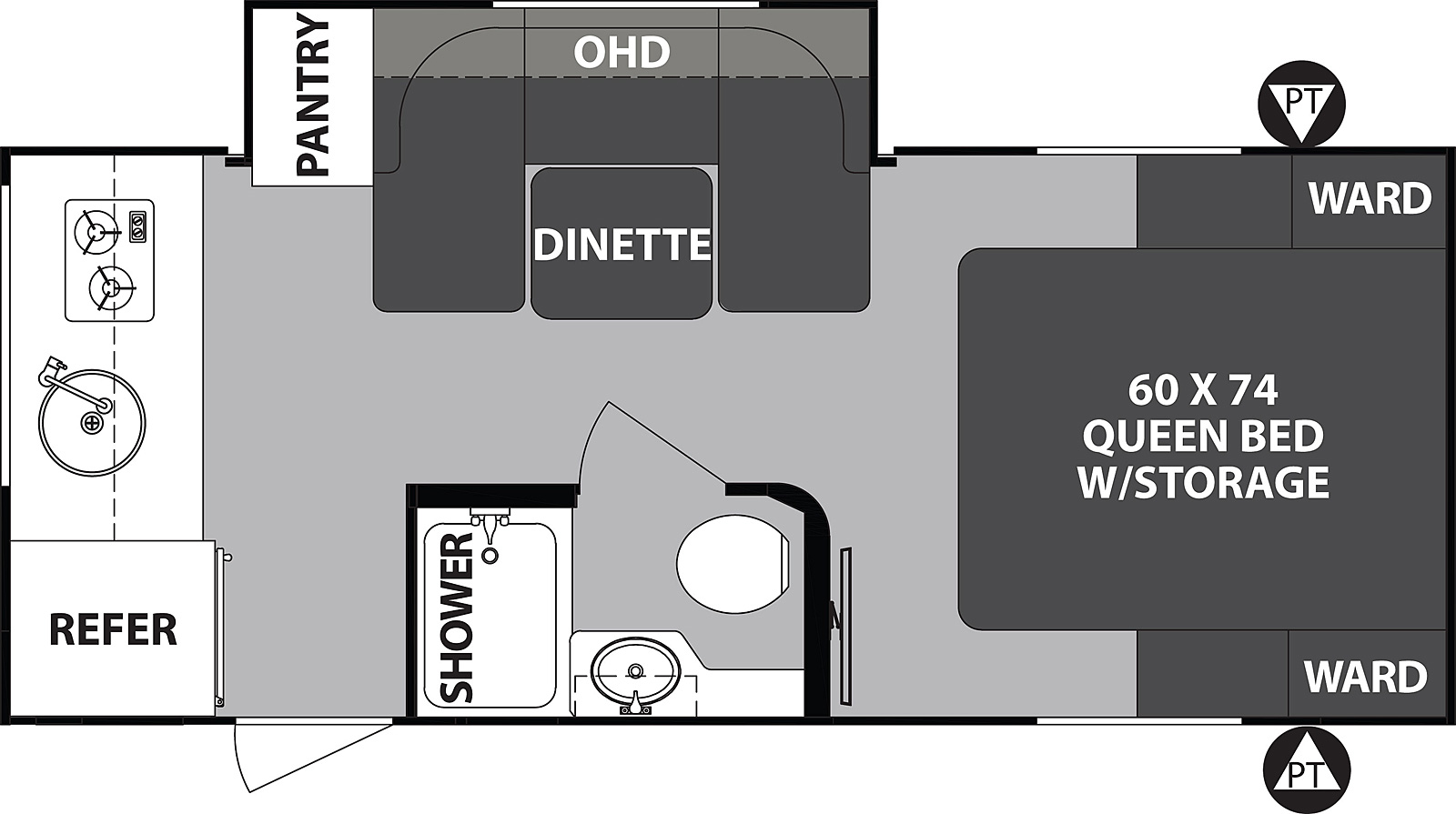 2020 Forest River R-Pod 195 Floor Plan