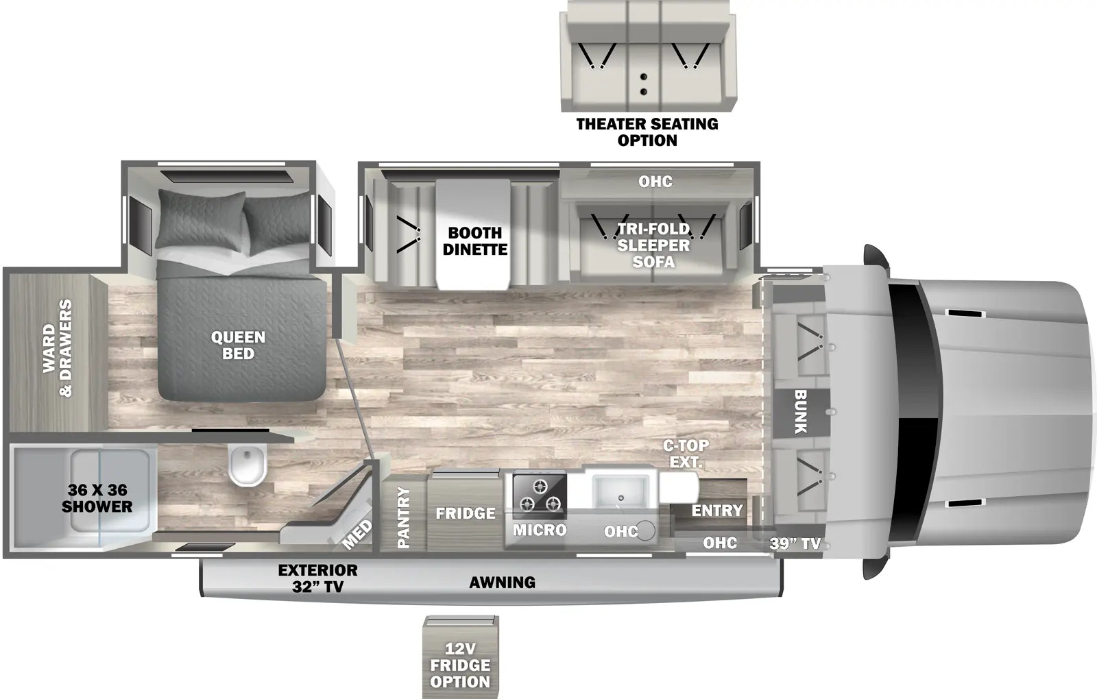 2025 Dynamax Isata 5 4x4 30FW with Xplorer Package Floor Plan
