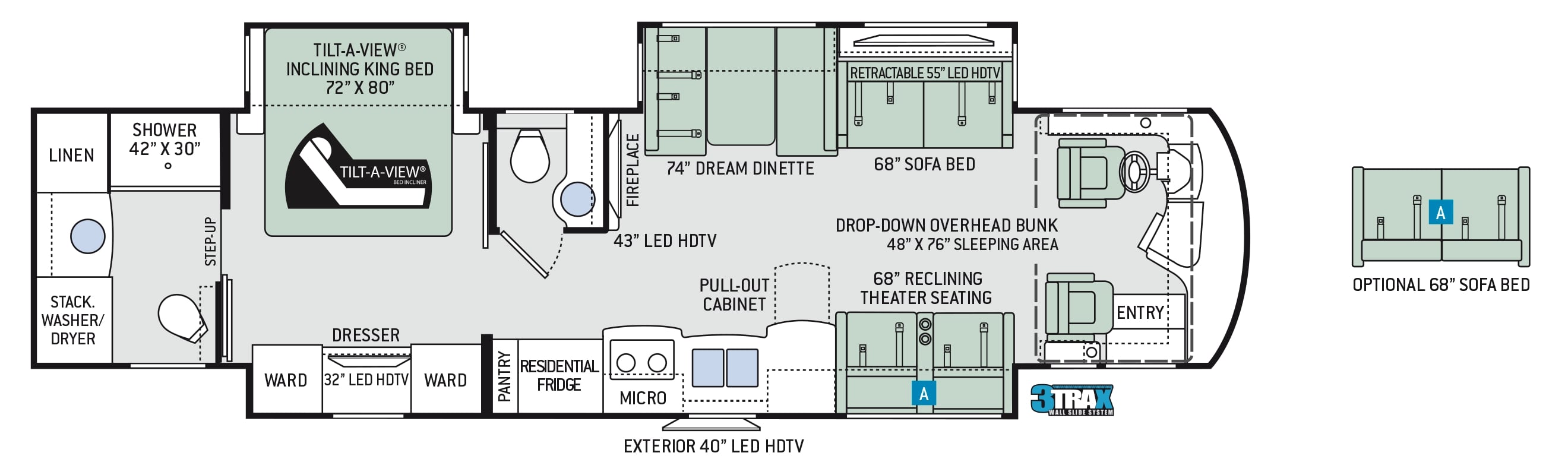 2018 Thor Aria 3901 Floor Plan