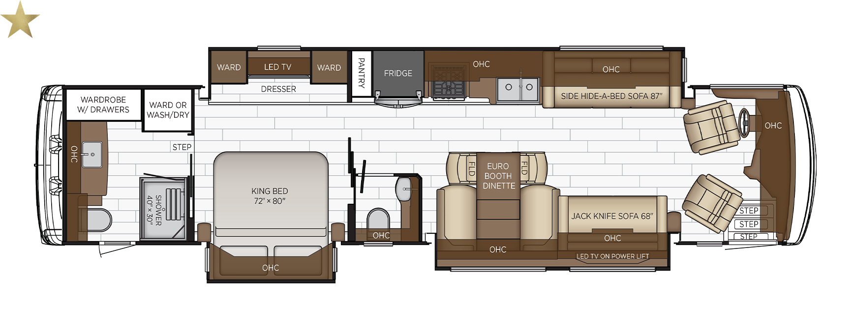 2023 Newmar Dutch Star 4071 Floor Plan