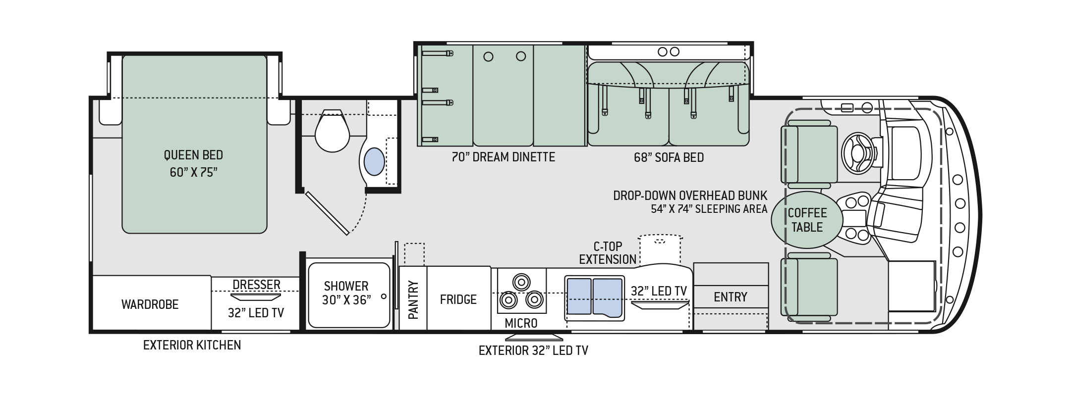 2018 Thor Windsport 31S Floor Plan