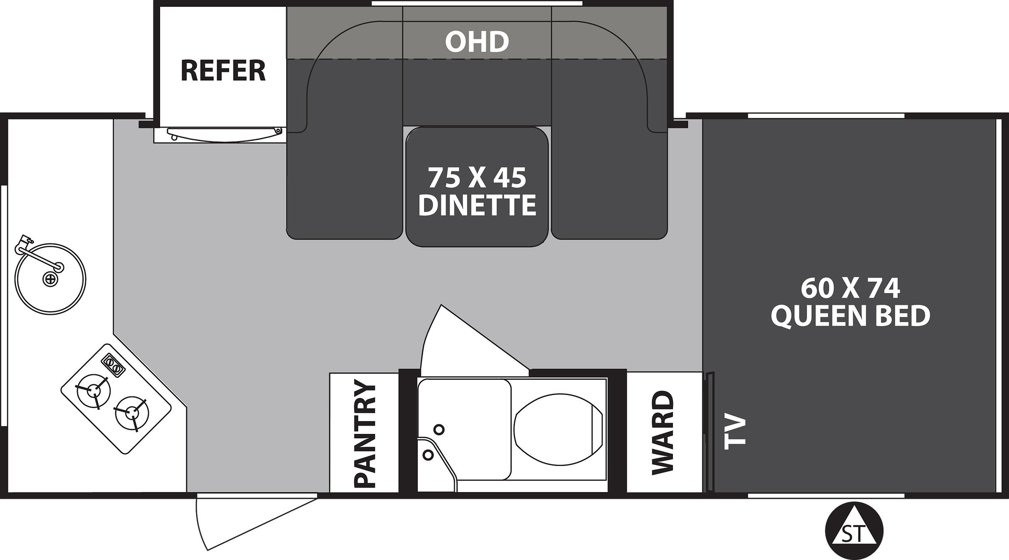 2019 Forest River R-Pod 179 Floor Plan