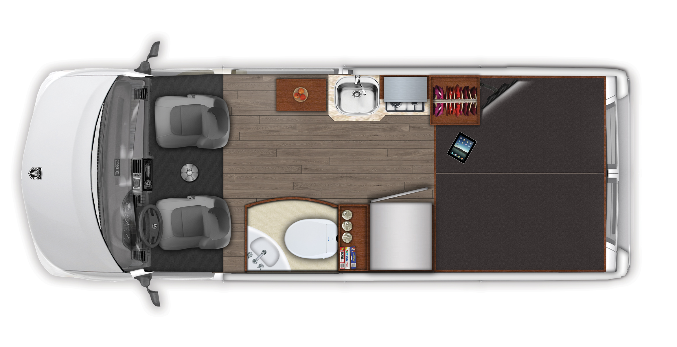 2019 Roadtrek Simplicity SRT Floor Plan